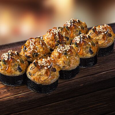 Ролл с мидиями и крабом в Суши Рай по цене 720 ₽