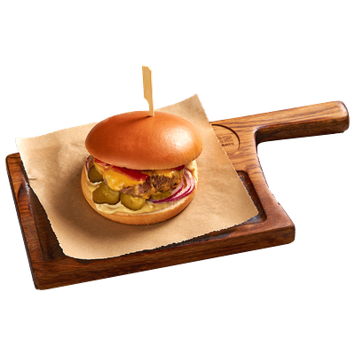 Чизбургер классический в ИТЛЕ Стейк-кафе Halal по цене 740 ₽