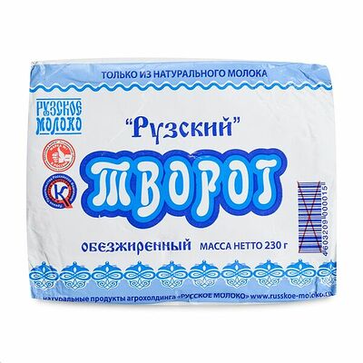 Творог Рузское молоко обезжиренный Бзмж в Азбука Вкуса Экспресс Меню по цене 137 ₽