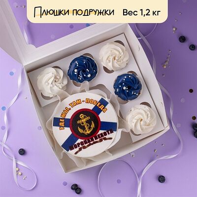 Бенто-торт и капкейки Морская Пехота в Плюшки подружки по цене 3520 ₽