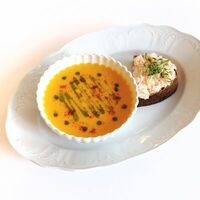 Сырный крем-суп с креветками в Ёлки