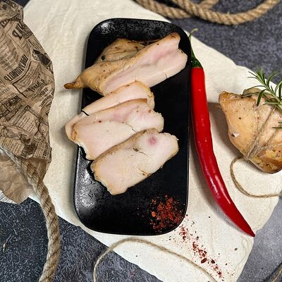 Куриная грудка холодного копчения в Мёд и мясо по цене 250 ₽