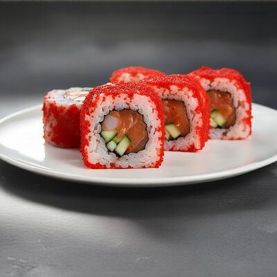 Калифорния с лососемв SASHIMI по цене 620 ₽