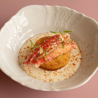 Драники с камчатским крабом в Pioner по цене 2440 ₽