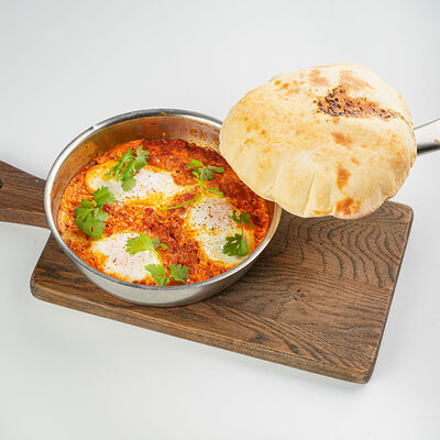 Шакшука из трех яиц с питой в Южанин по цене 97000 сум