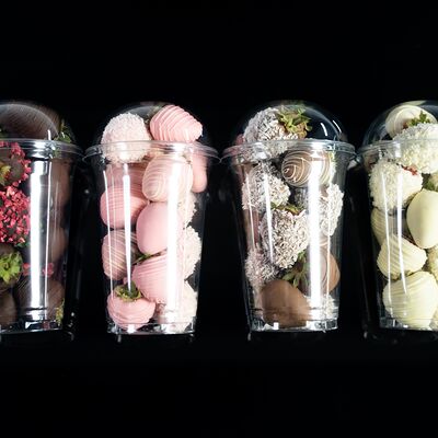 Комбо из четырех стакановв Клубника в шоколаде VeryBerryLab по цене 5700 ₽