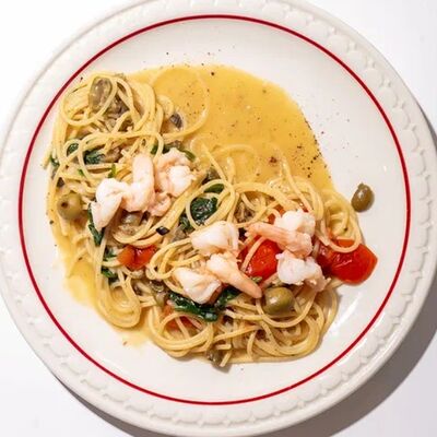 По-средиземноморски с креветками в Semplice по цене 620 ₽