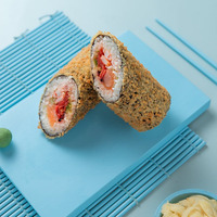 Суширрито в темпуре с лососем и креветками в Rollwell