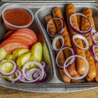 Сосиски гриль бокс в GRILL & SUSHIMASTER - ГРИЛЬ и СУШИ МАСТЕР по цене 249