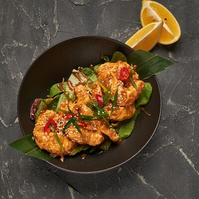 Креветки в остром соусе в Инжир по цене 570 ₽