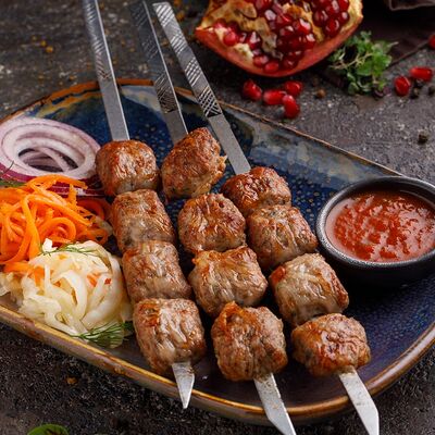 Кийма-шашлык в Баклажан в ТЦ 