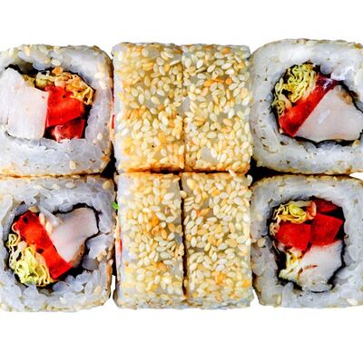 Ролл Малибу в Оригами по цене 473 ₽