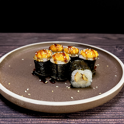 Запеченный мини-ролл с угрем в Hatimaki по цене 399 ₽