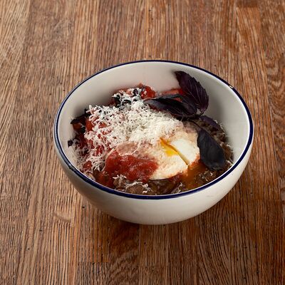 Лобио с яйцом пашот в Дзамико по цене 470 ₽