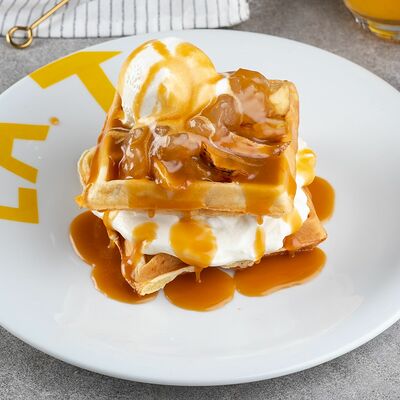 Вафли с печёным яблоком в Double по цене 270