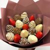 Новогодний букет клубника в шоколаде №1 в Con Amore по цене 3490