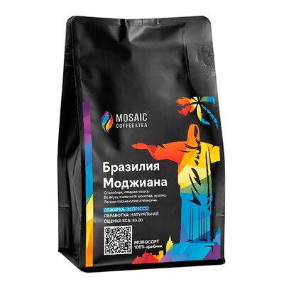 Кофе Бразилия Моджиана, обжарка под эспрессо в Mosaic Coffee & Tea по цене 649 ₽