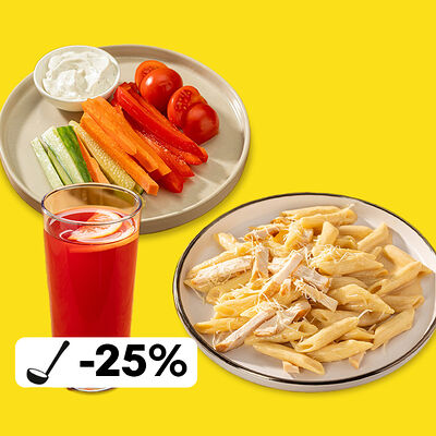 Ужин с пастой Альфредо в Пока горячее по цене 1100 ₽