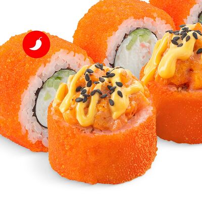 Ролл Лосось спайси с манго соусом в MYBOX по цене 680 ₽