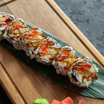 Ролл темпура с гребешком в Soju по цене 910 ₽