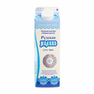 Молоко пастеризованное Рузское молоко 2,5% бзмж в Азбука Вкуса Экспресс Меню по цене 145 ₽