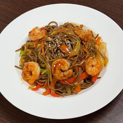 Соба с креветкамив Сказка lounge по цене 550 ₽