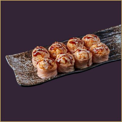 Ролл Креветка в лососе опаленный в Happy Fish Premium по цене 1463 ₽