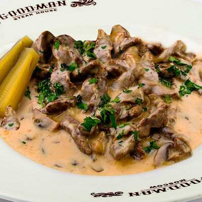 Бефстроганов из мраморной вырезки в Goodman по цене 490