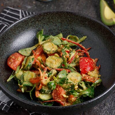 Вегетарианский салат в Баклажан в ТЦ 