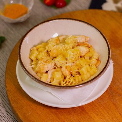 Макароны с курицей в Хан Булак по цене 450 ₽