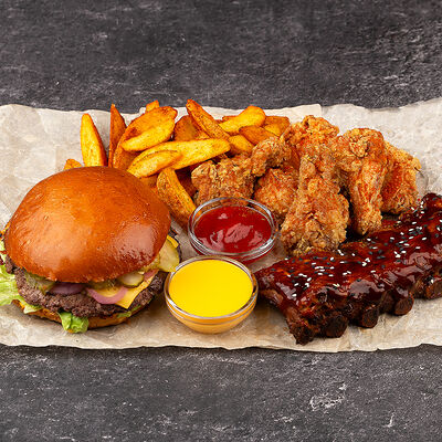 Сытый батя! в Крылышки & Рёбрышки по цене 2405 ₽