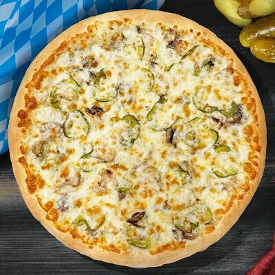 Пицца со свиной корейкой 31 см тонкое тесто в Vivat Pizza по цене 765 ₽