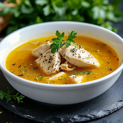 Куриный бульон в Кафе ламанча по цене 170 ₽