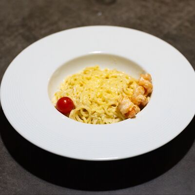 Паста с креветками в Cofan European kitchen & Cofanori Asian bistro по цене 500 ₽
