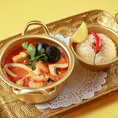 Том Ям с морепродуктами в Flamingo.ex Лето по цене 4550 ₸