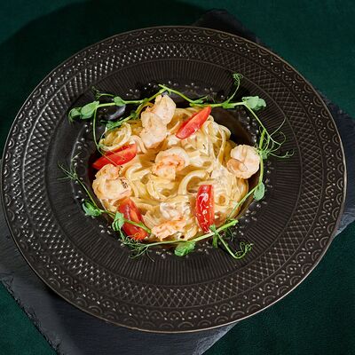 Лингивини с креветками в Solar Coffee по цене 470 ₽