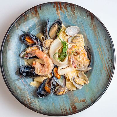 Паппарделе с морепродуктами в Грин по цене 1215 ₽