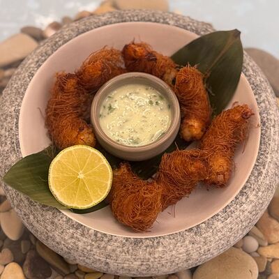 Креветки катаифи с соусом Васаби в Острова по цене 740 ₽