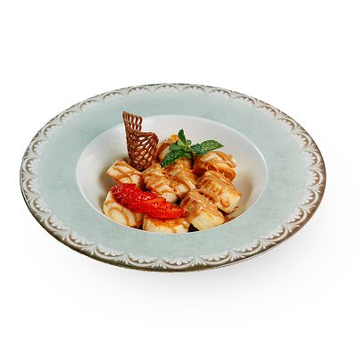 Мини сырники с карамелью в Семейный ресторан Пироги по цене 465 ₽