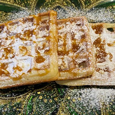 Вафли бельгийские в Кофе с душой по цене 150 ₽