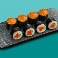 Ролл спайси Копченный лосось в О! Суши