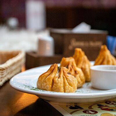 Хинкали жареные с грибами и мацони в Хинкальня по цене 25 р.