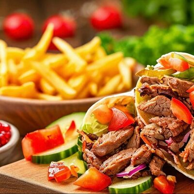 Шаурма с гранатовым соусом в Стрит-Фуд атрон по цене 369 ₽