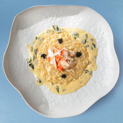 Орзо с крабом и соусом вакаме в Рыба моей мечты по цене 2320 ₽