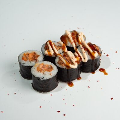Малый ролл с жареным лососем (6 шт.) в ЁБИСАН по цене 259 ₽