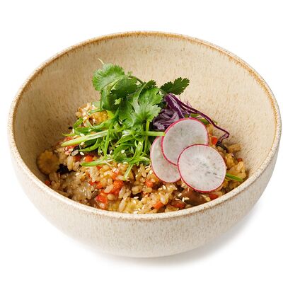 Тяхан вегетарианский в Делюсь добром по цене 440 ₽