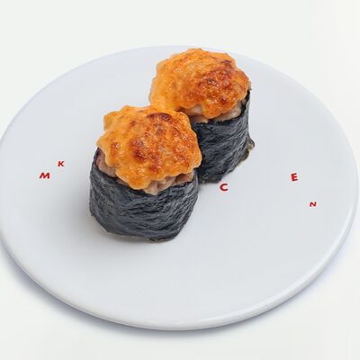 Суши запеченный лосось в Mkitchen по цене 560 ₽