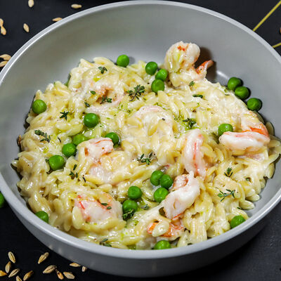 Орзо с креветками и страчателлой в Rast Pub по цене 790 ₽