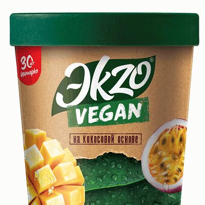 Экзо Vegan замороженный десерт на кокосовой основе пинта Манго-Маракуйя в Ура Мороженое по цене 650 ₽