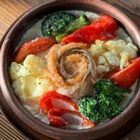 Розочка из сёмги с овощами в сливочном соусе в Маск